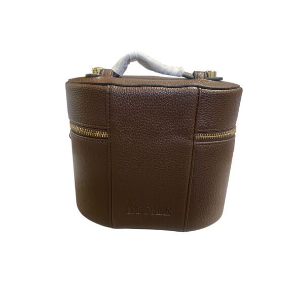 ETOILE COLLECTIVE Oval Toiletry Case in Espresso NIB - Picture 2 of 5